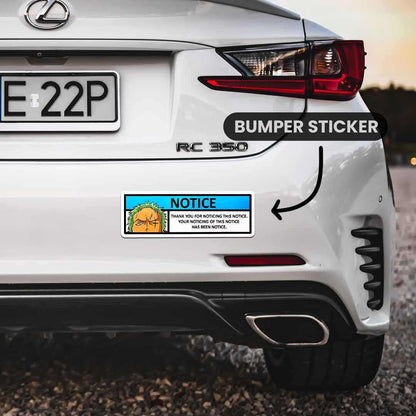 Notice Bumper Sticker | STICK IT UP