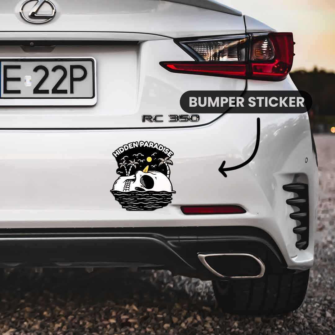 Hidden Paradise Bumper Sticker | STICK IT UP