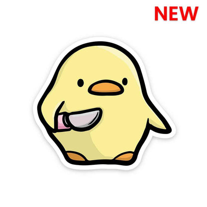 Duck With Knife Sticker | STICK IT UP