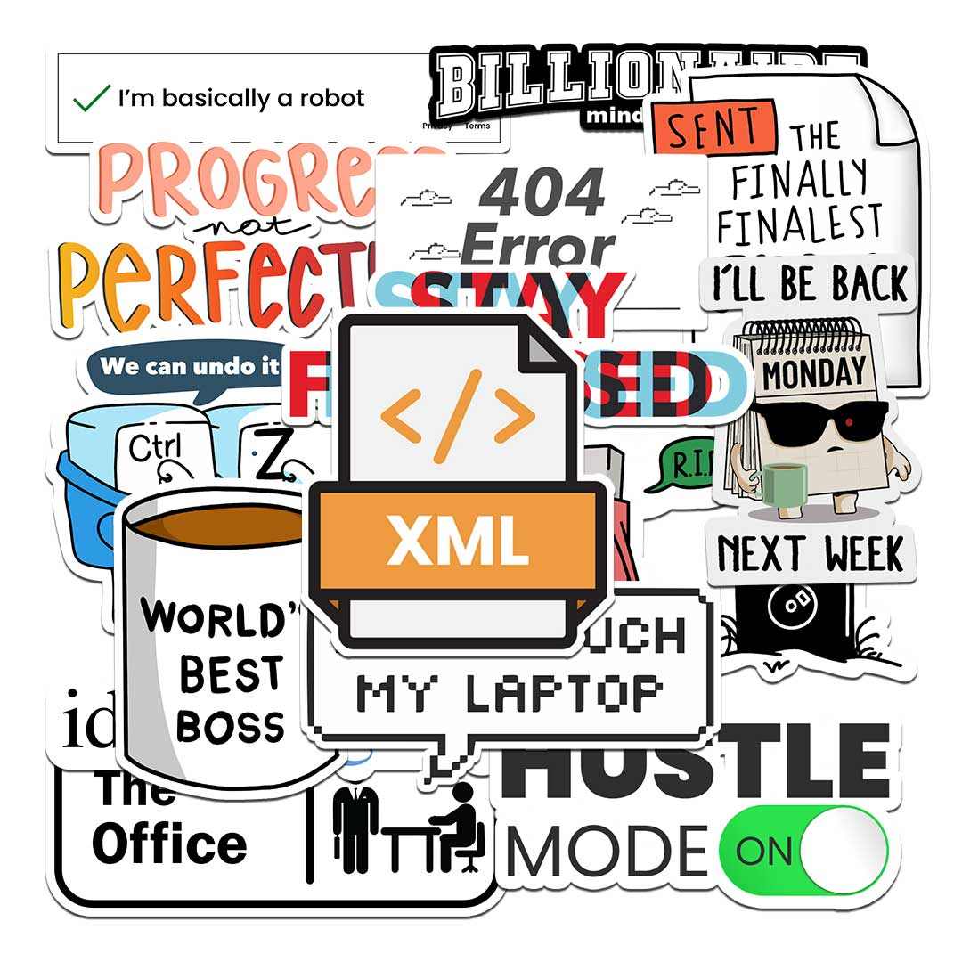 Back to Office Sticker Pack [15 Sticker] | STICK IT UP