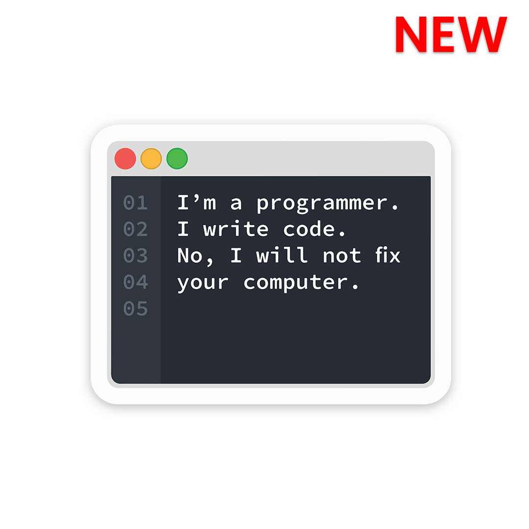 I'm a programmer Sticker | STICK IT UP