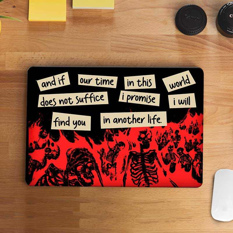 Burning Skeleton Laptop Skin | STICK IT UP