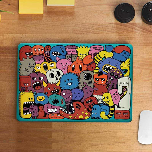 Multiple Cute Monsters Laptop Skin | STICK IT UP