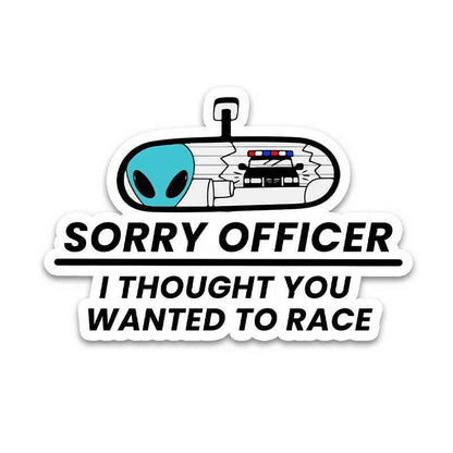 Sorry Officer Bumper Sticker | STICK IT UP