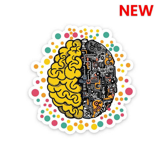 Mechanical Brain Sticker | STICK IT UP