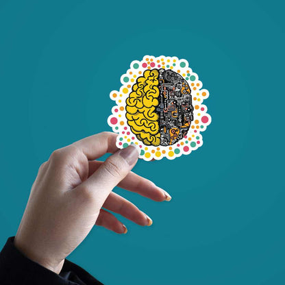 Mechanical Brain Sticker | STICK IT UP