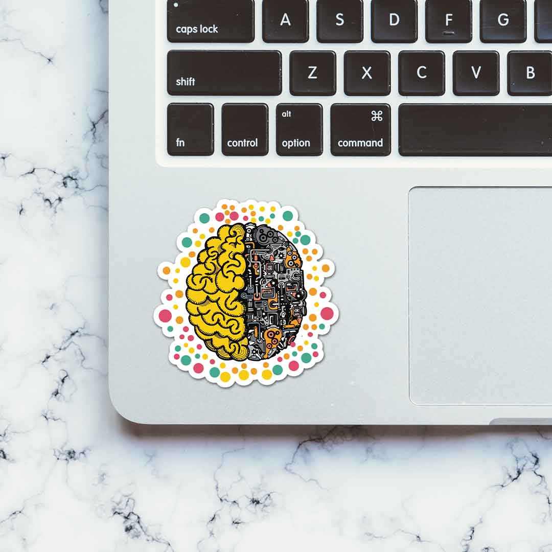 Mechanical Brain Sticker | STICK IT UP