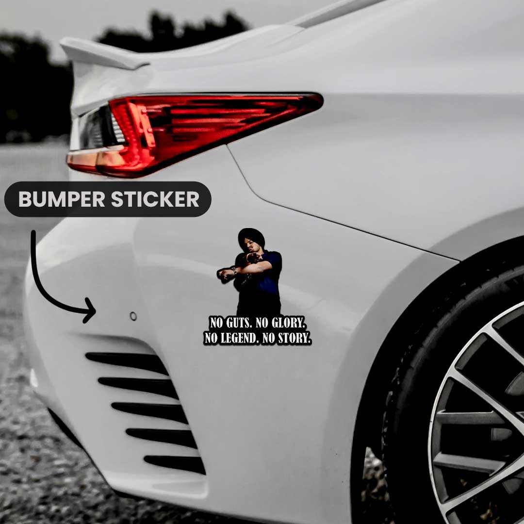 Sidhu Moosewala No Guts No Glory Bumper Sticker | STICK IT UP